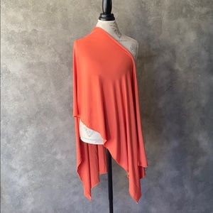 Orange Color Jersey Cotton Hijab Scarf Turban